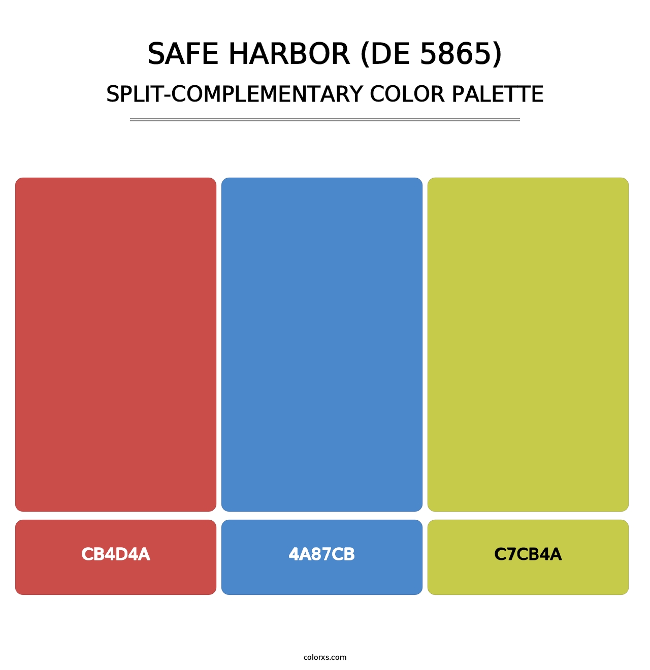 Safe Harbor (DE 5865) - Split-Complementary Color Palette