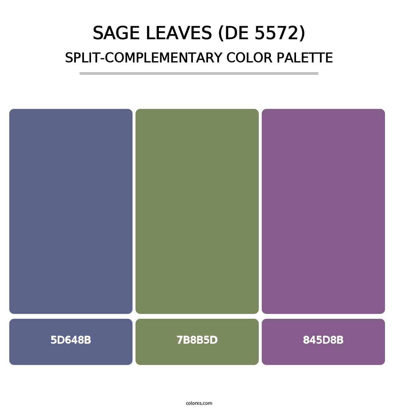 Sage Leaves (DE 5572) - Split-Complementary Color Palette