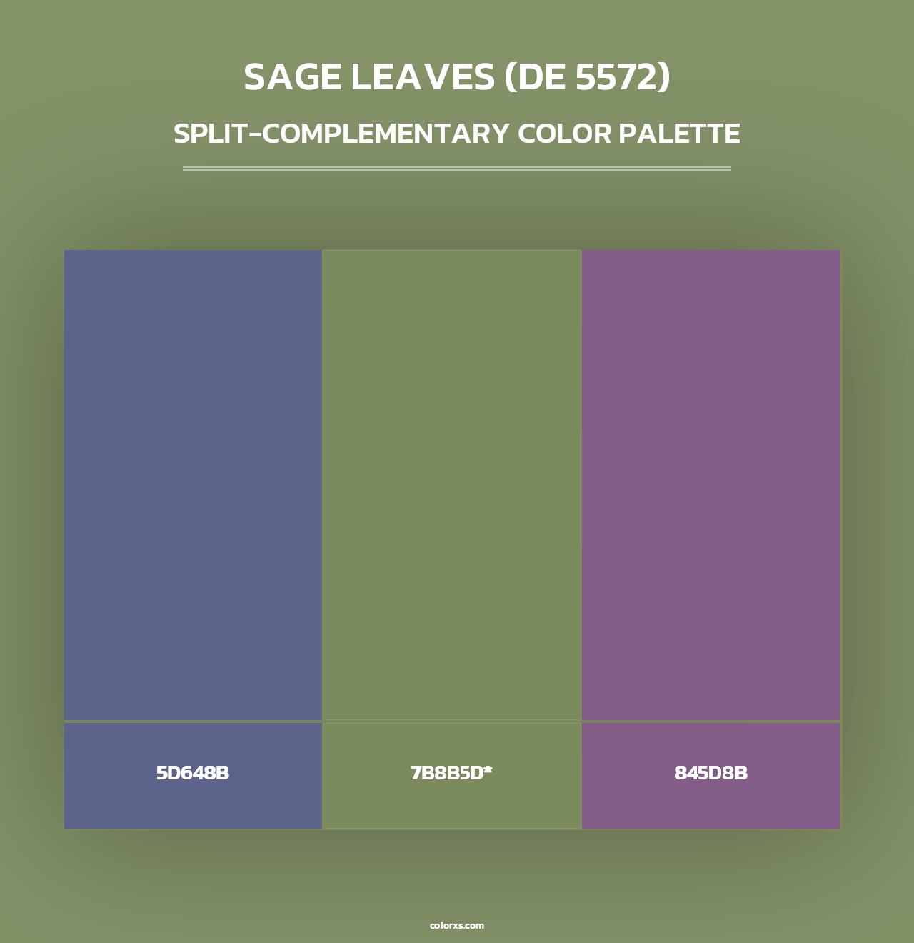 Sage Leaves (DE 5572) - Split-Complementary Color Palette