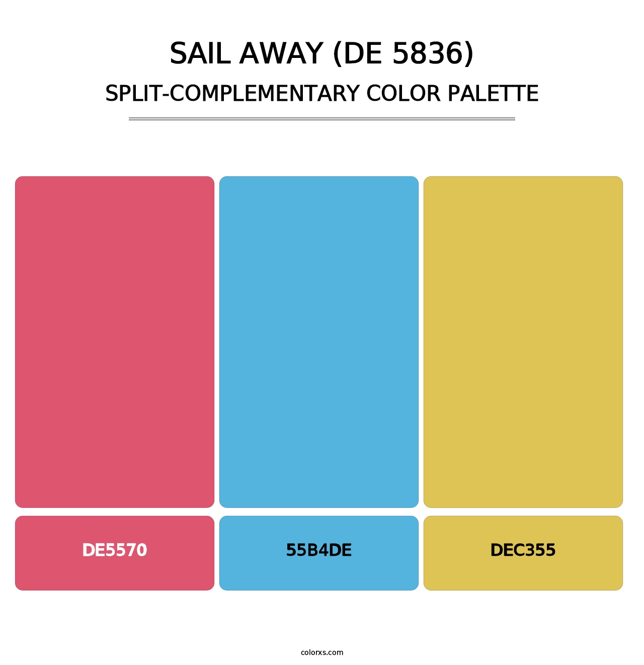 Sail Away (DE 5836) - Split-Complementary Color Palette
