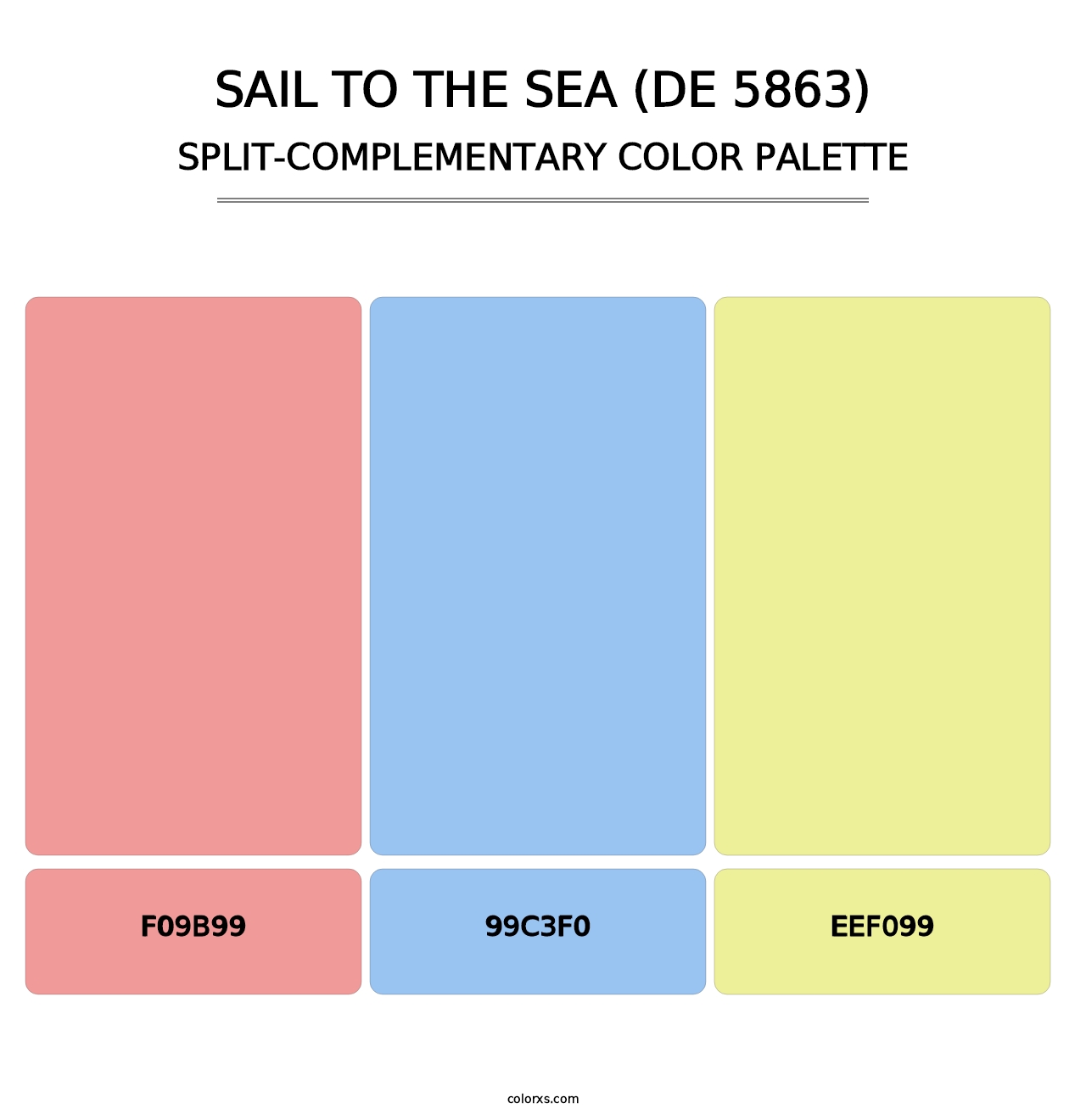 Sail to the Sea (DE 5863) - Split-Complementary Color Palette