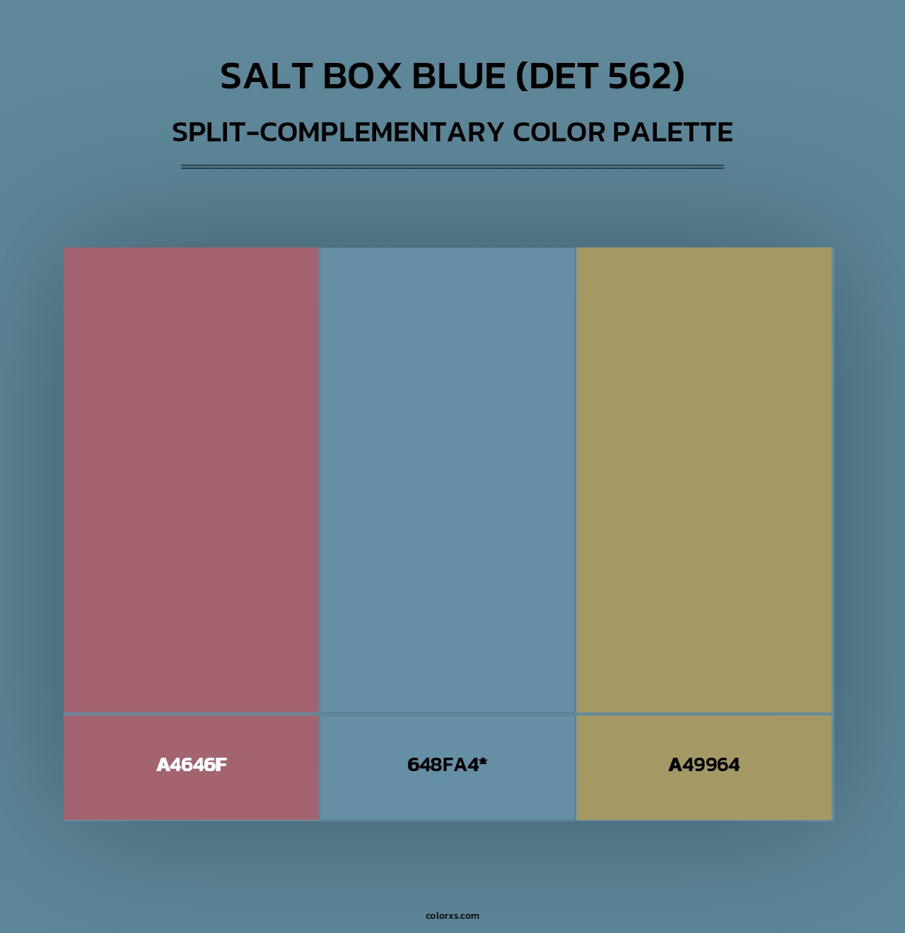 Salt Box Blue (DET 562) - Split-Complementary Color Palette