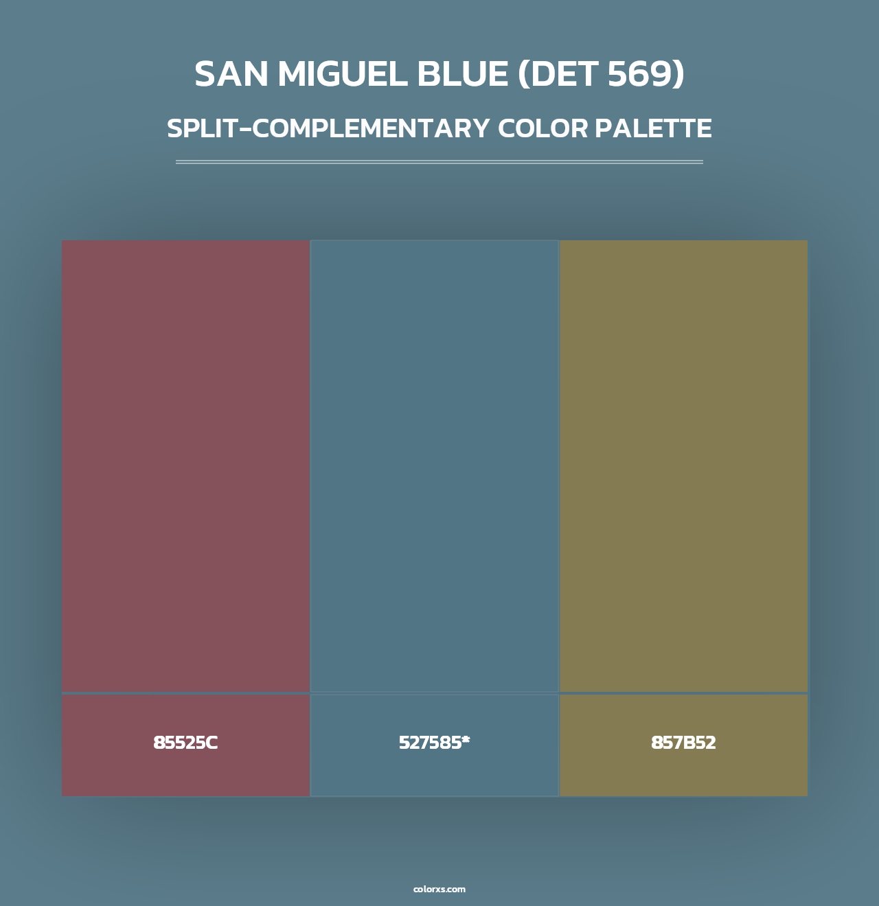 San Miguel Blue (DET 569) - Split-Complementary Color Palette