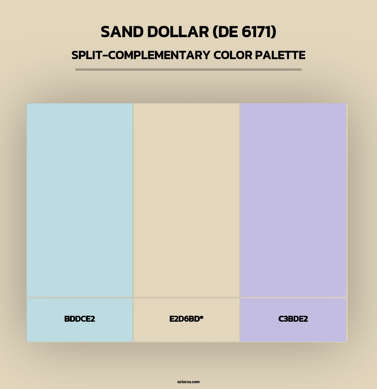 Sand Dollar (DE 6171) - Split-Complementary Color Palette