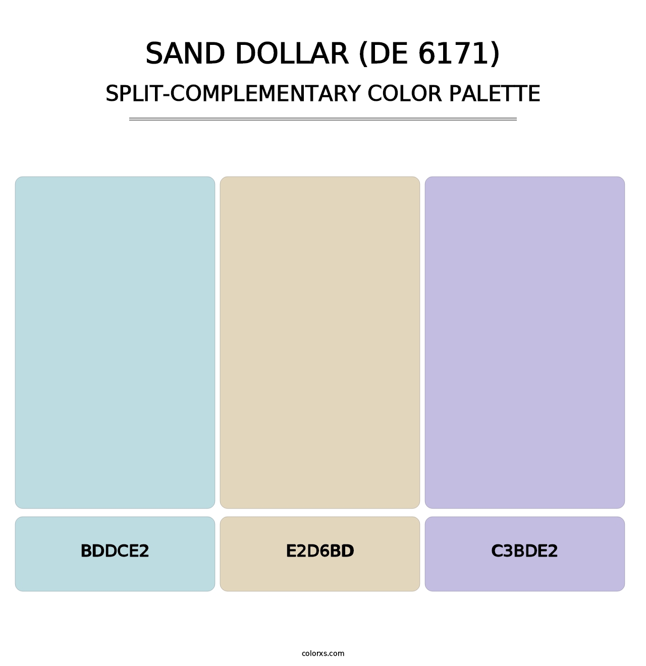 Sand Dollar (DE 6171) - Split-Complementary Color Palette