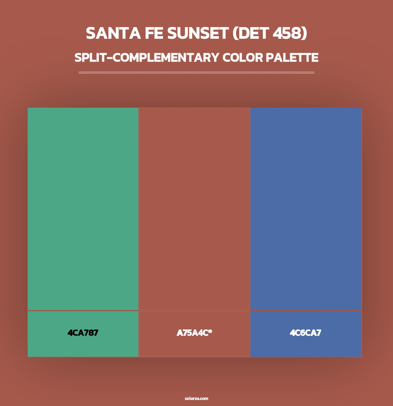 Santa Fe Sunset (DET 458) - Split-Complementary Color Palette