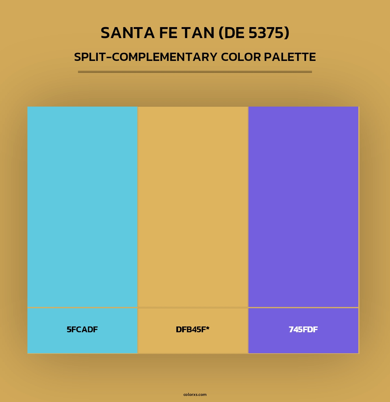 Santa Fe Tan (DE 5375) - Split-Complementary Color Palette