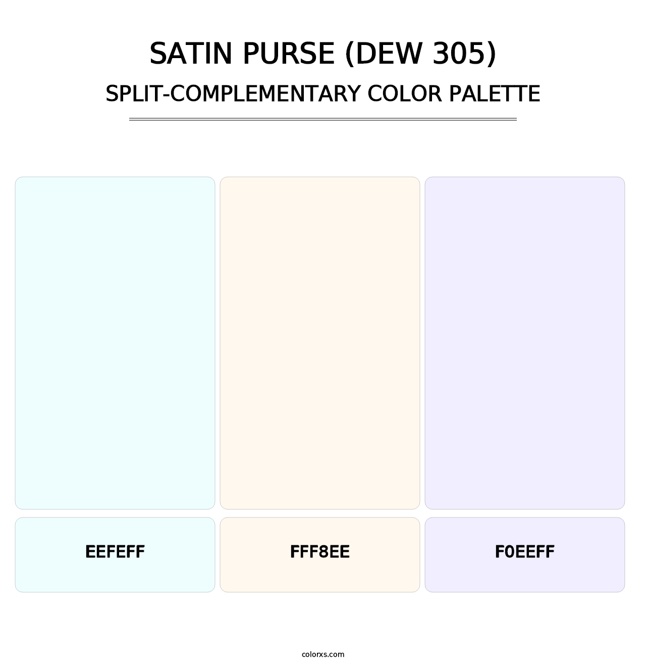 Satin Purse (DEW 305) - Split-Complementary Color Palette