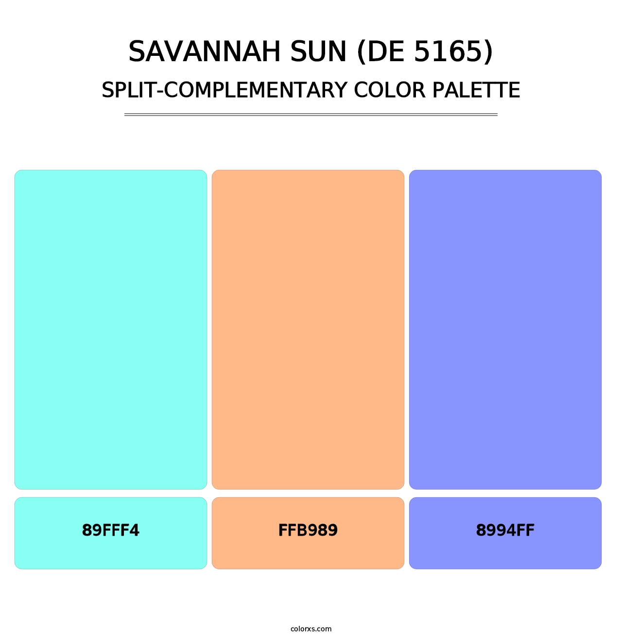 Savannah Sun (DE 5165) - Split-Complementary Color Palette