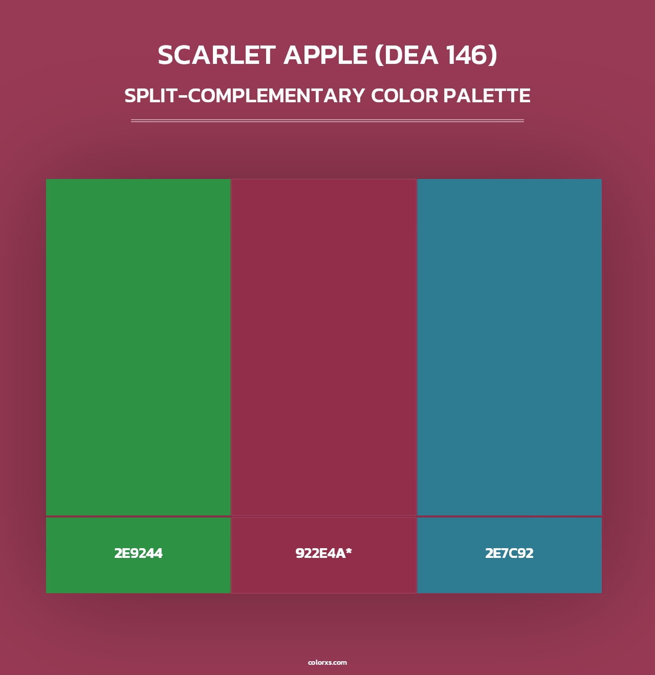 Scarlet Apple (DEA 146) - Split-Complementary Color Palette