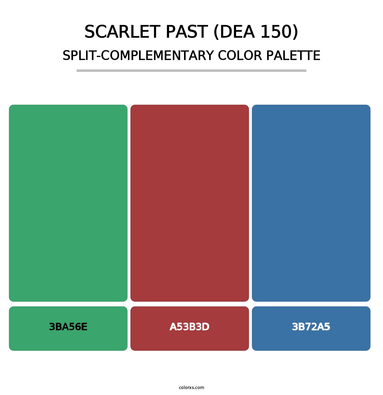 Scarlet Past (DEA 150) - Split-Complementary Color Palette