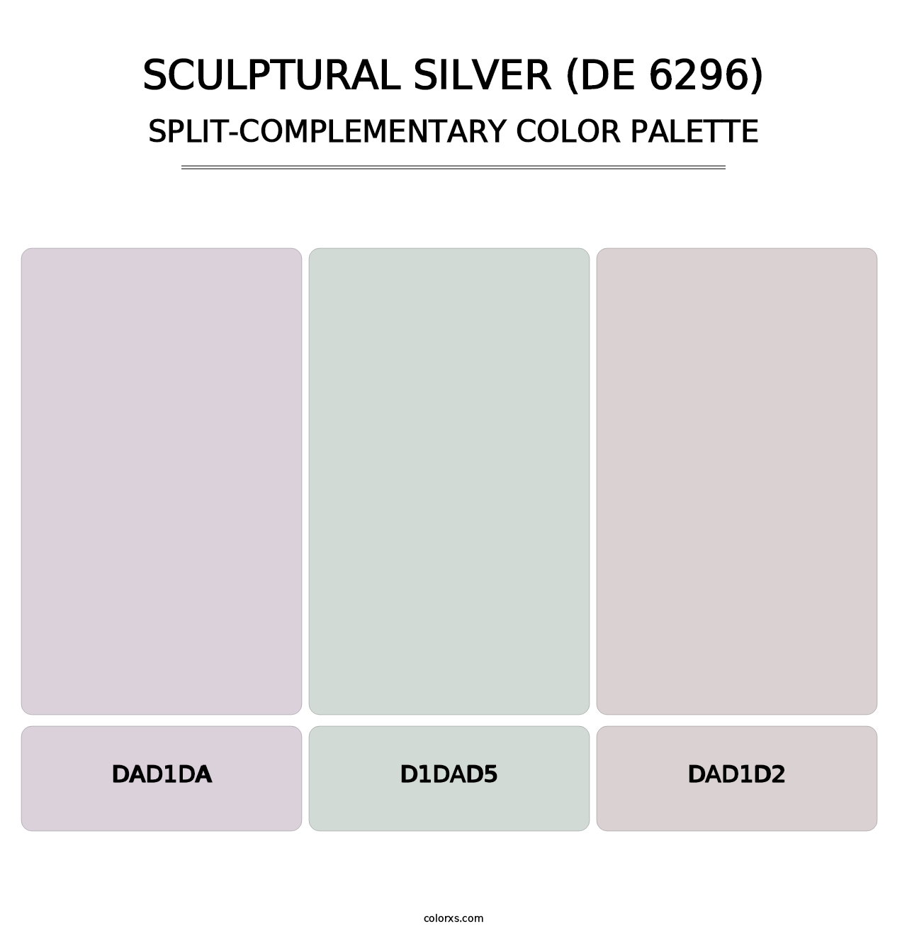 Sculptural Silver (DE 6296) - Split-Complementary Color Palette