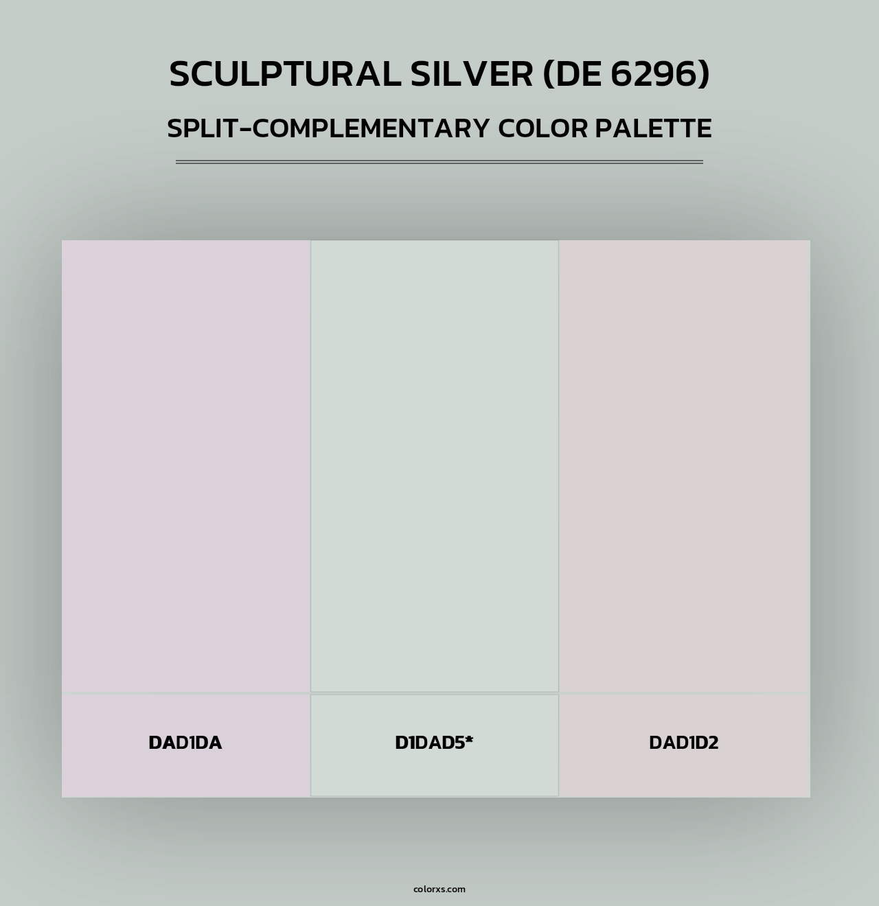 Sculptural Silver (DE 6296) - Split-Complementary Color Palette