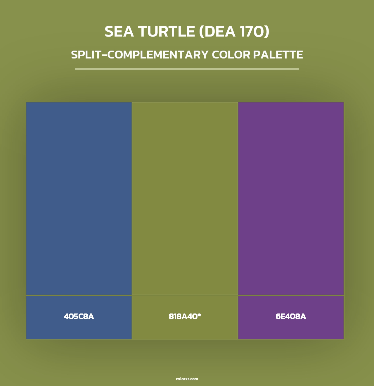 Sea Turtle (DEA 170) - Split-Complementary Color Palette