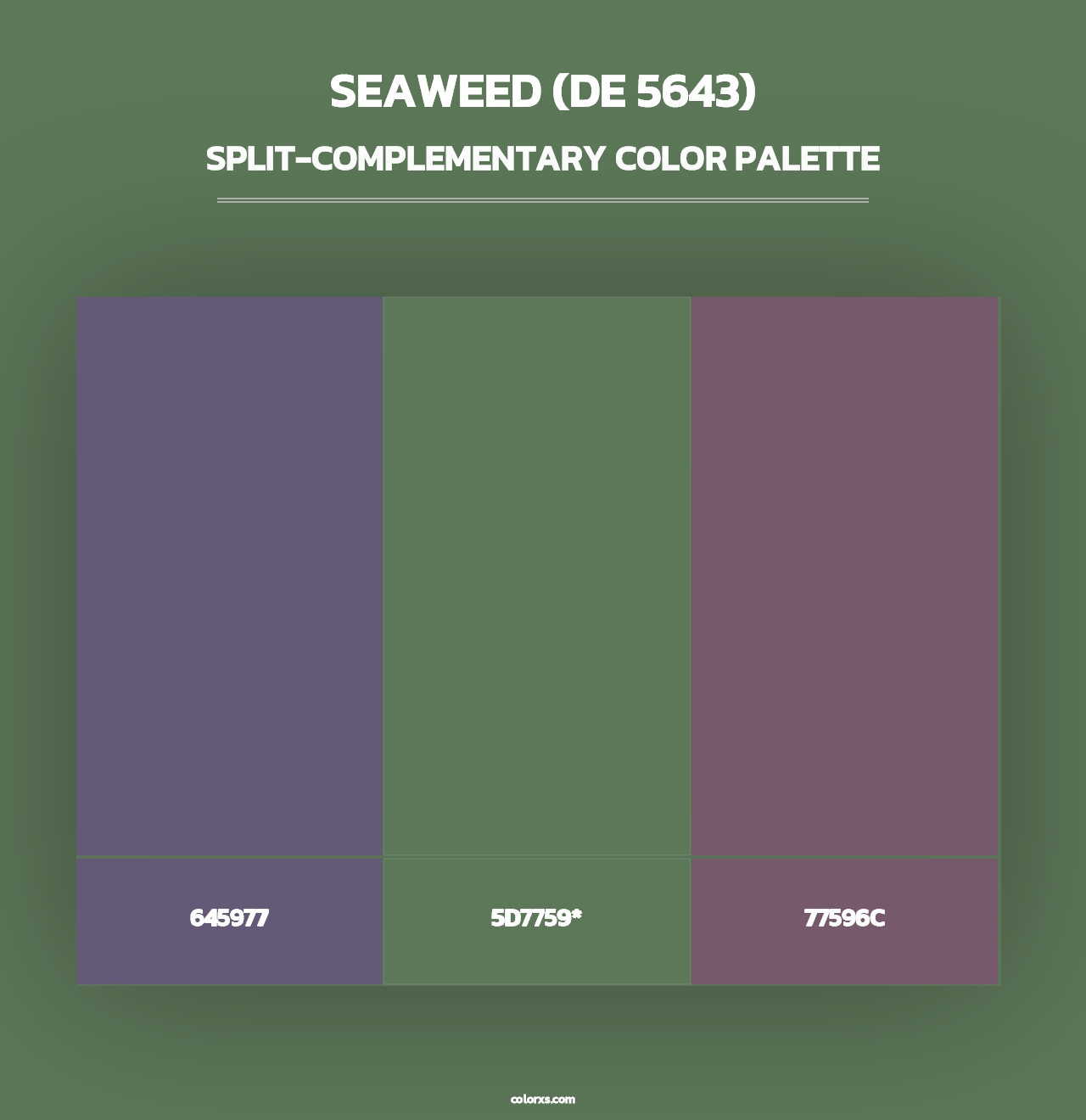 Seaweed (DE 5643) - Split-Complementary Color Palette