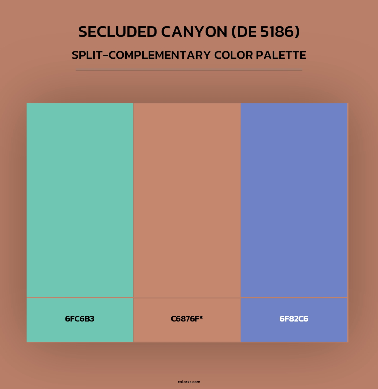 Secluded Canyon (DE 5186) - Split-Complementary Color Palette