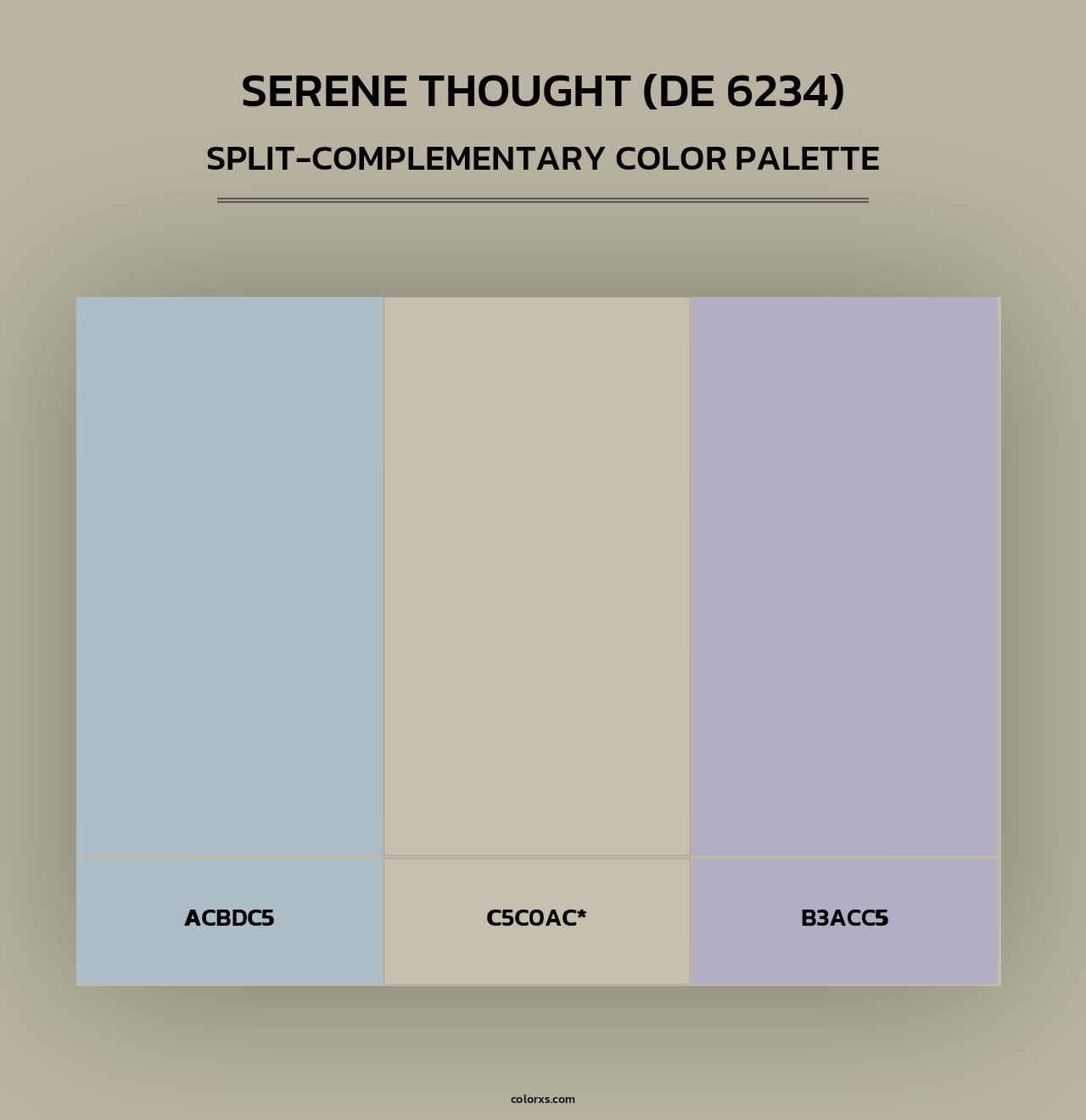 Serene Thought (DE 6234) - Split-Complementary Color Palette