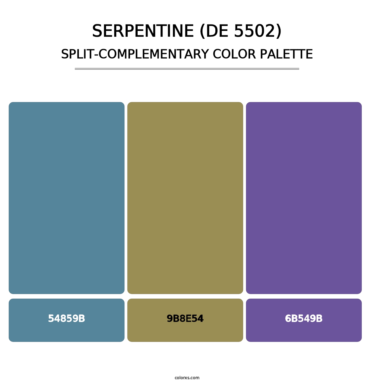 Serpentine (DE 5502) - Split-Complementary Color Palette