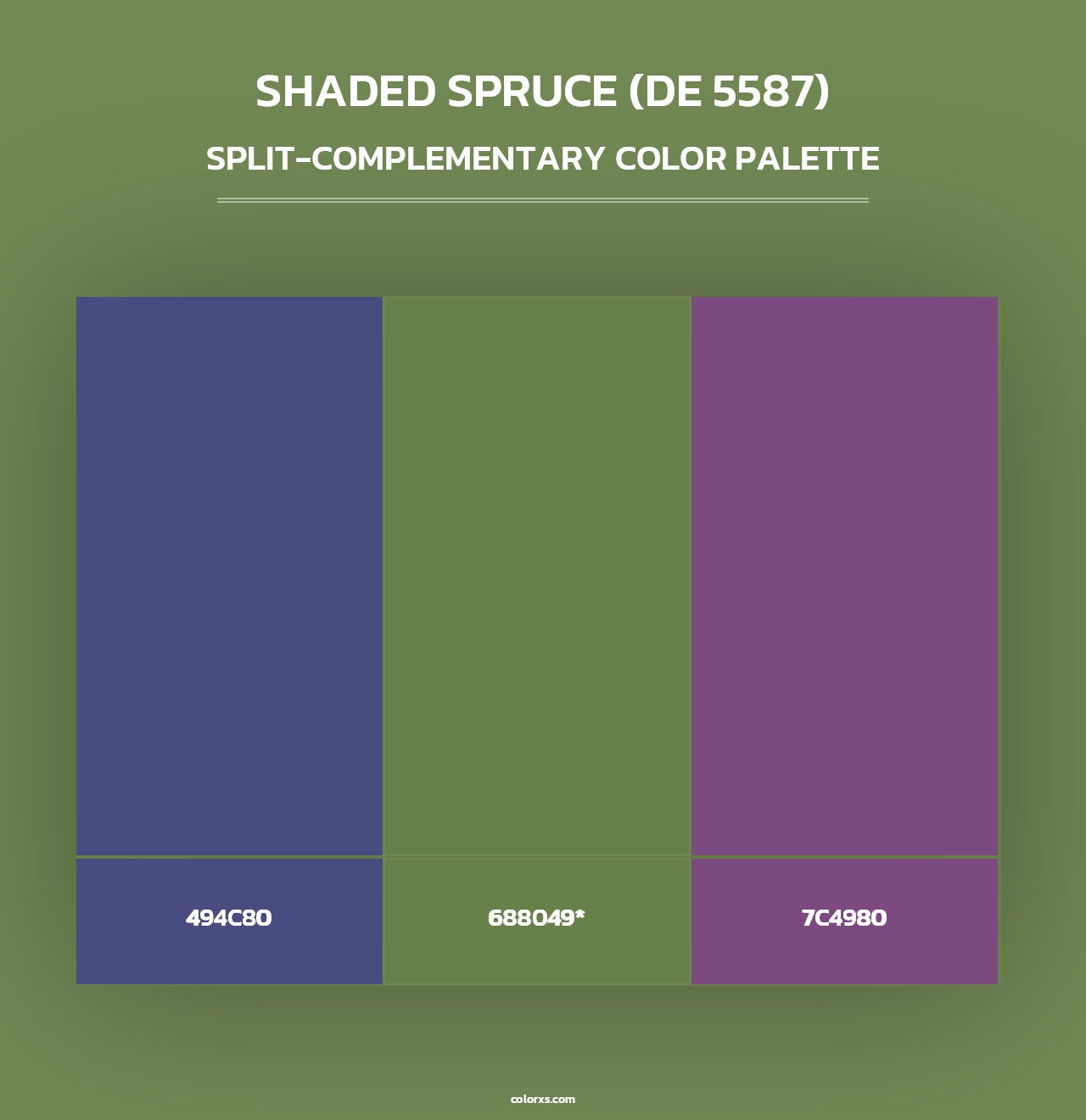 Shaded Spruce (DE 5587) - Split-Complementary Color Palette