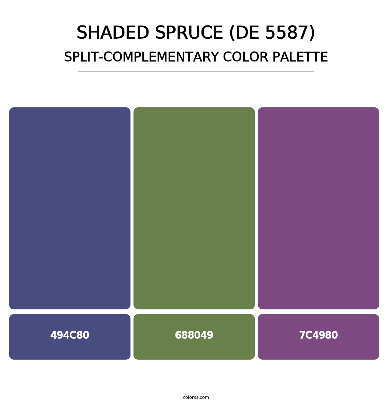 Shaded Spruce (DE 5587) - Split-Complementary Color Palette