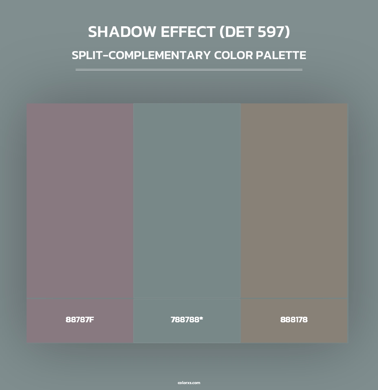 Shadow Effect (DET 597) - Split-Complementary Color Palette