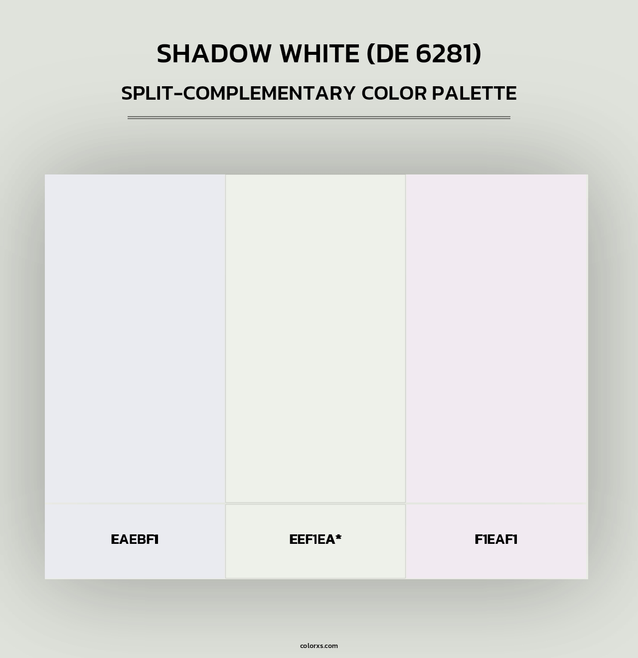 Shadow White (DE 6281) - Split-Complementary Color Palette