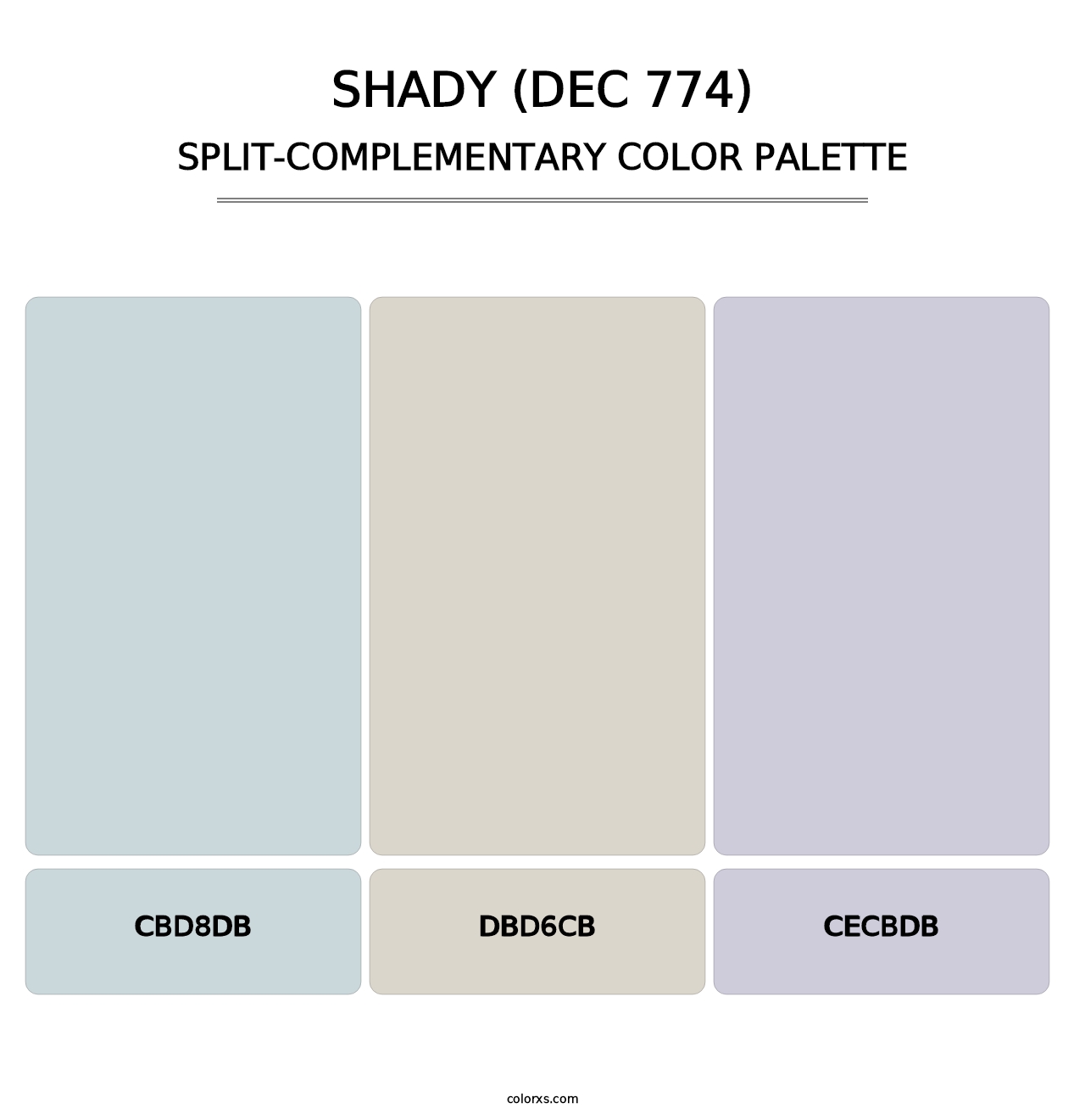 Shady (DEC 774) - Split-Complementary Color Palette