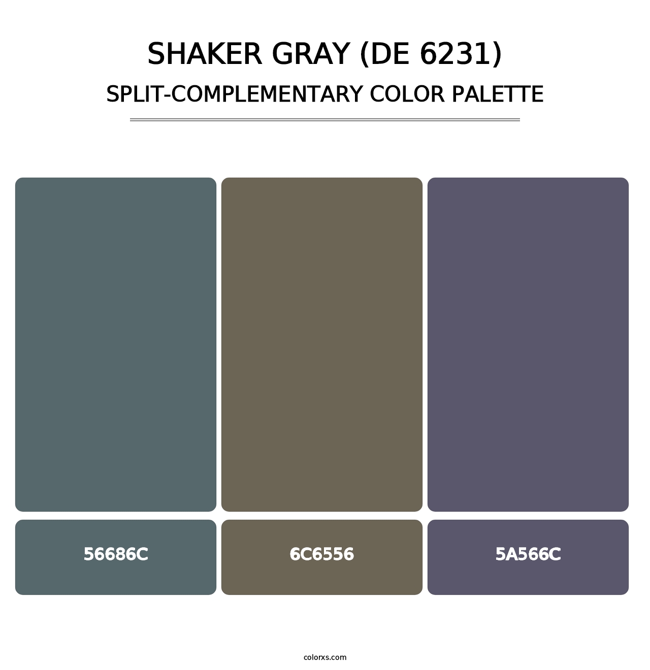 Shaker Gray (DE 6231) - Split-Complementary Color Palette