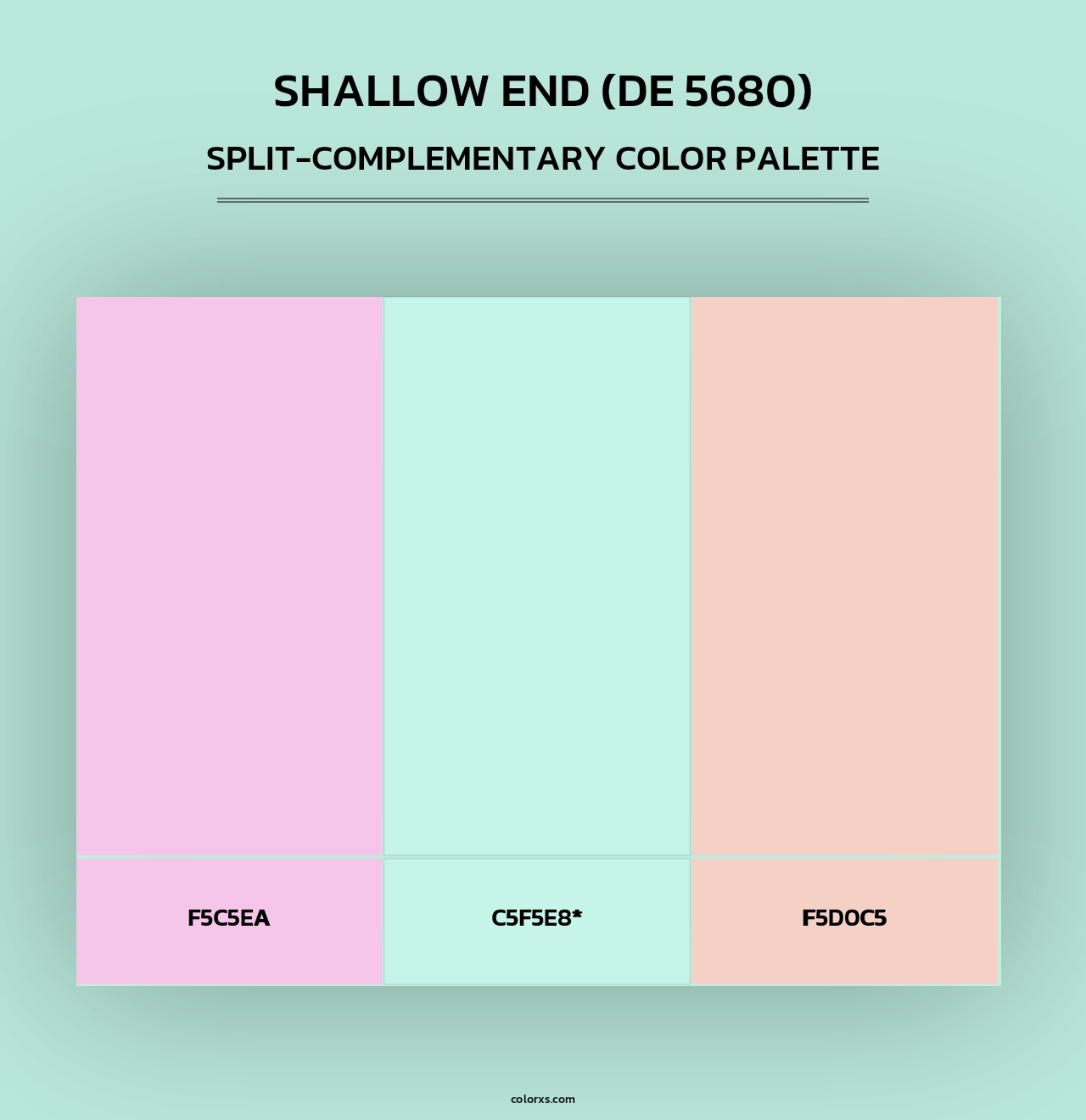 Shallow End (DE 5680) - Split-Complementary Color Palette