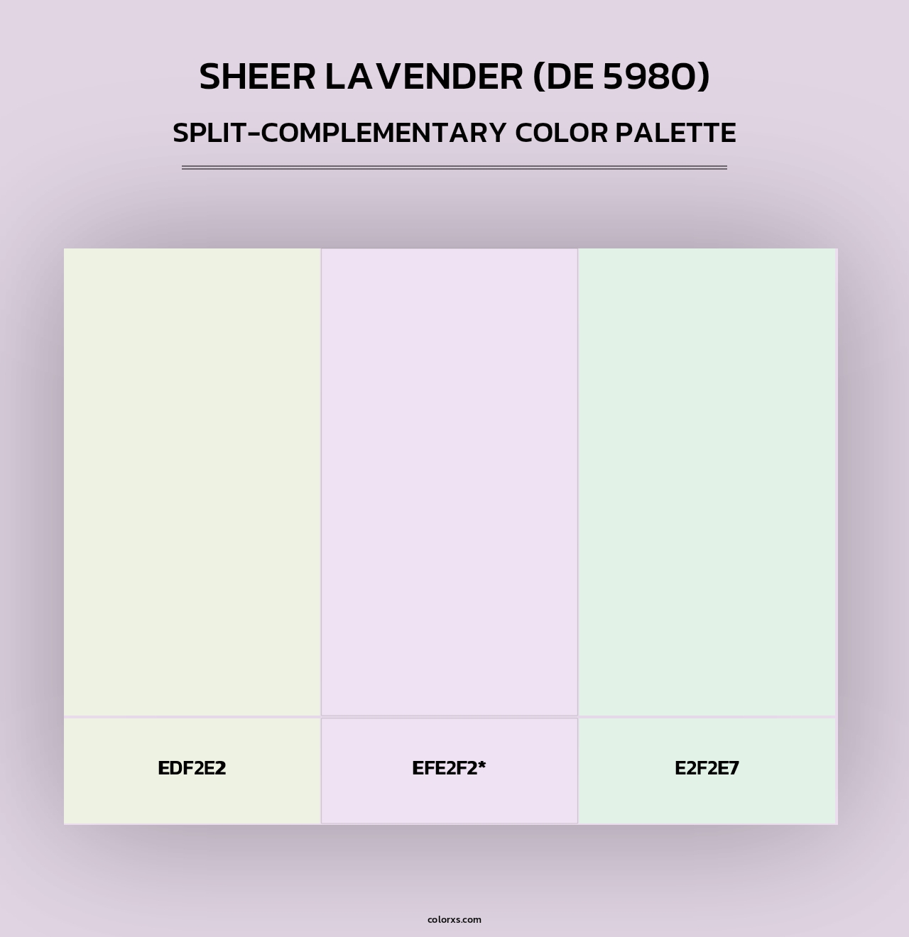 Sheer Lavender (DE 5980) - Split-Complementary Color Palette