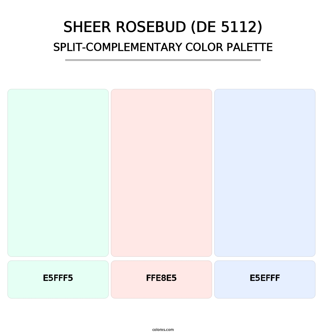 Sheer Rosebud (DE 5112) - Split-Complementary Color Palette