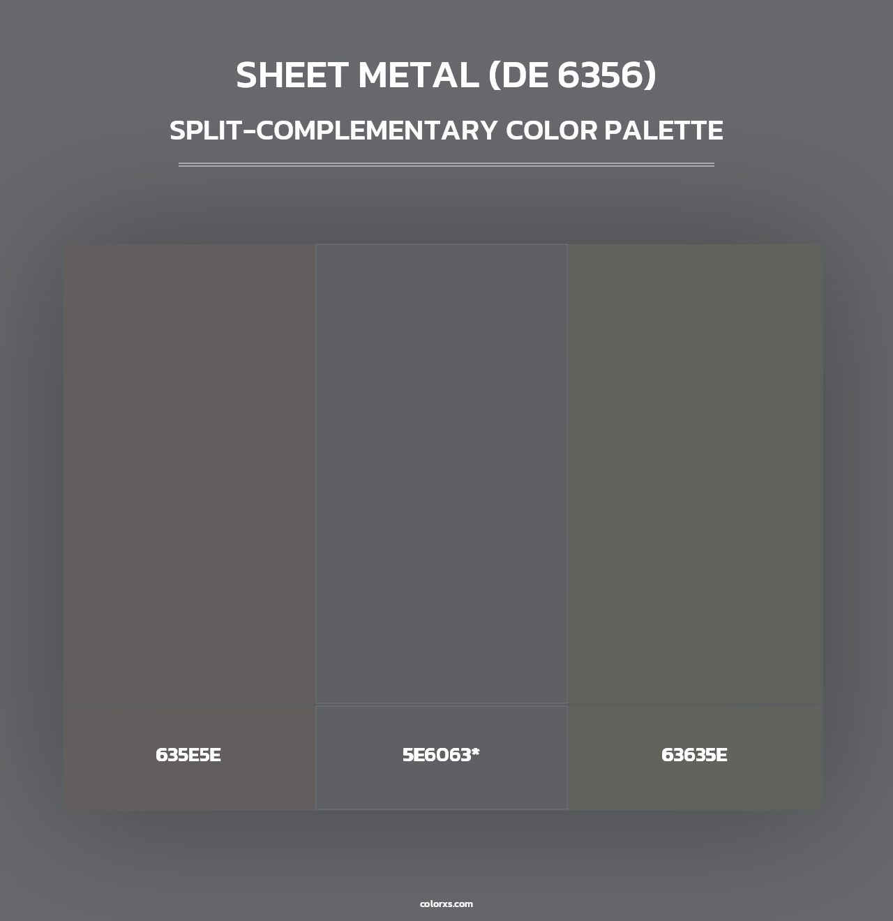 Sheet Metal (DE 6356) - Split-Complementary Color Palette