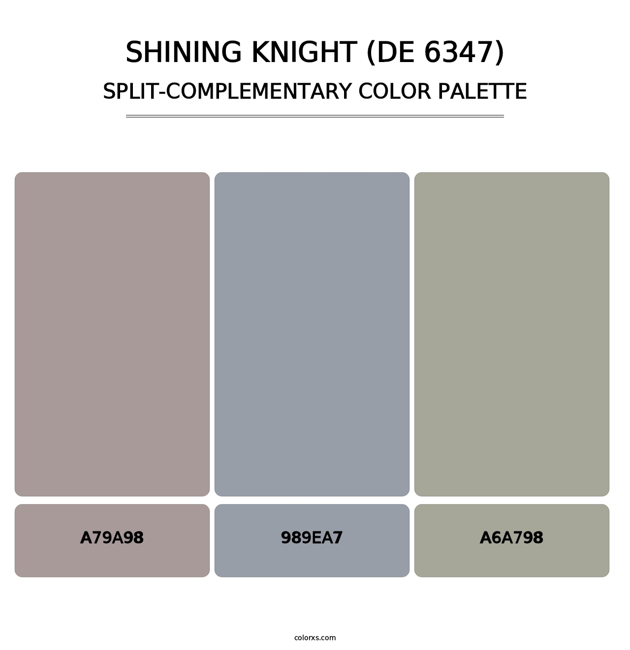 Shining Knight (DE 6347) - Split-Complementary Color Palette