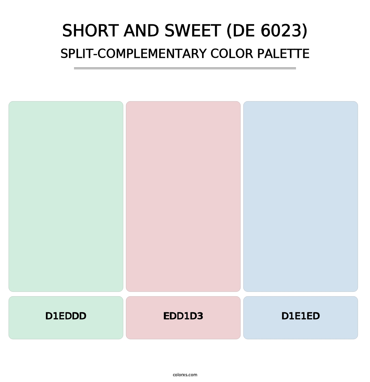 Short and Sweet (DE 6023) - Split-Complementary Color Palette