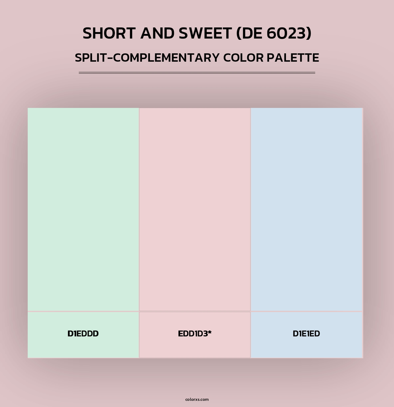 Short and Sweet (DE 6023) - Split-Complementary Color Palette
