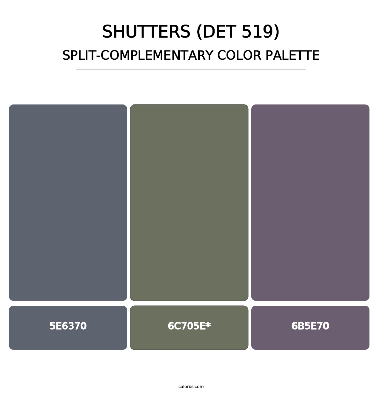 Shutters (DET 519) - Split-Complementary Color Palette