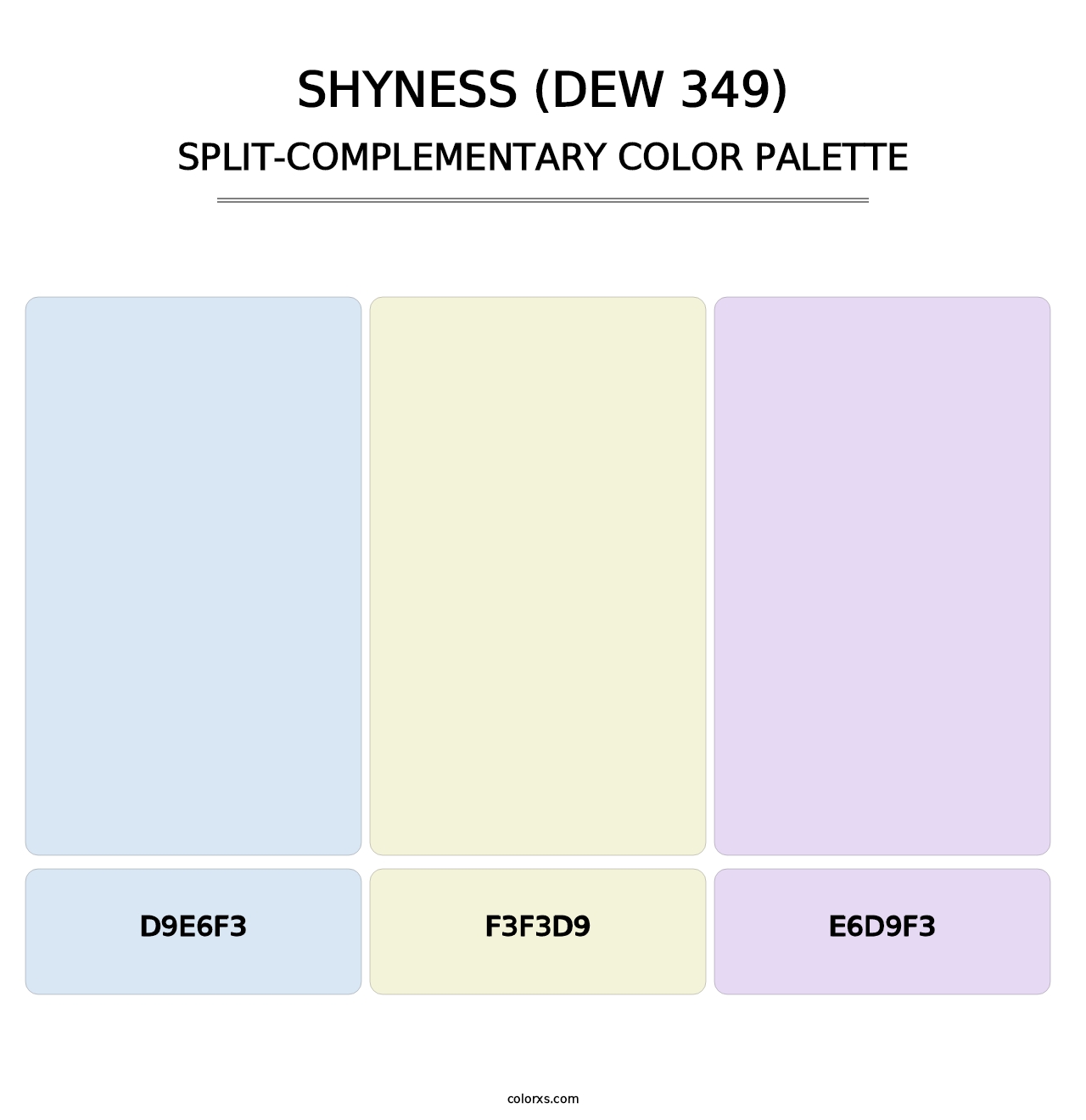Shyness (DEW 349) - Split-Complementary Color Palette