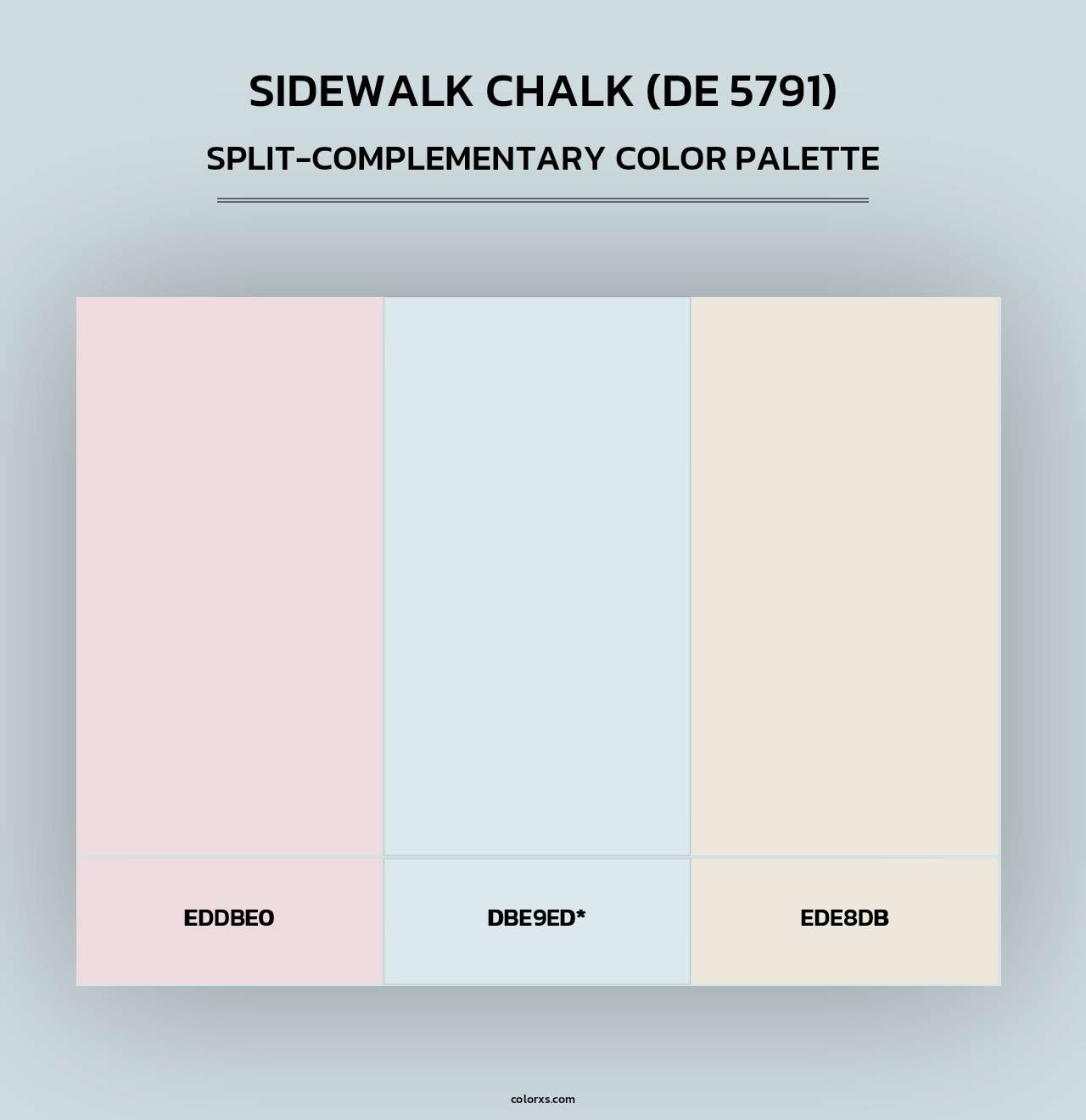 Sidewalk Chalk (DE 5791) - Split-Complementary Color Palette