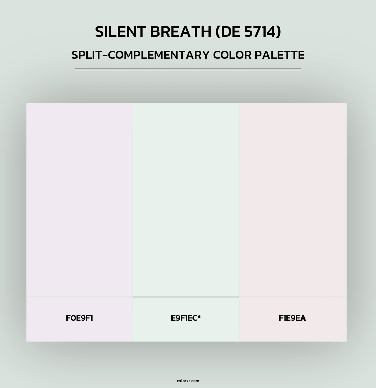 Silent Breath (DE 5714) - Split-Complementary Color Palette