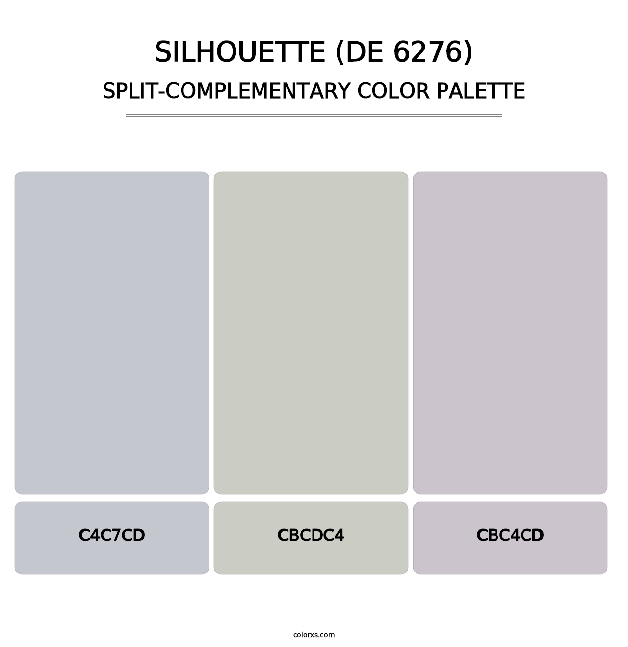 Silhouette (DE 6276) - Split-Complementary Color Palette