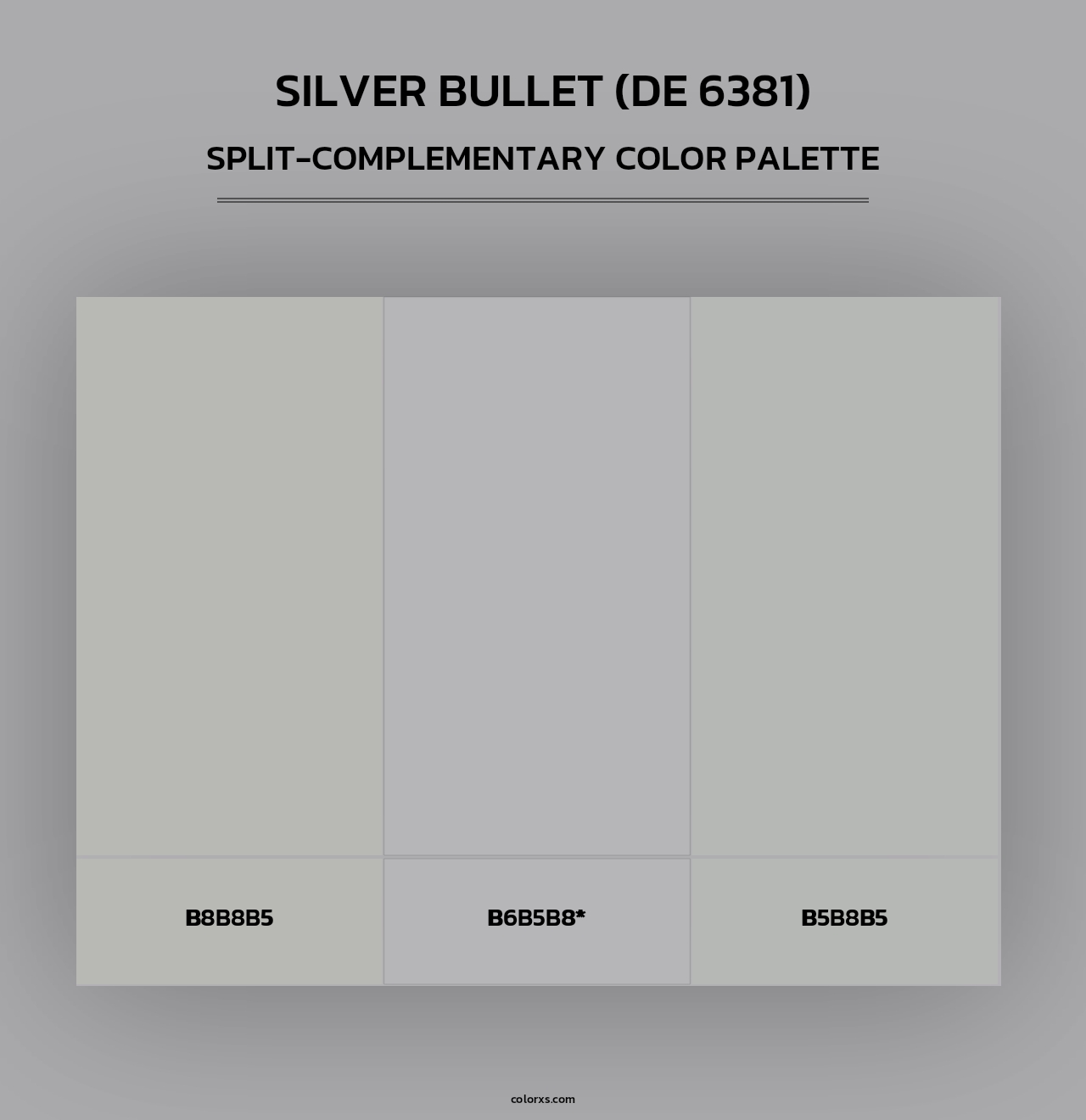 Silver Bullet (DE 6381) - Split-Complementary Color Palette