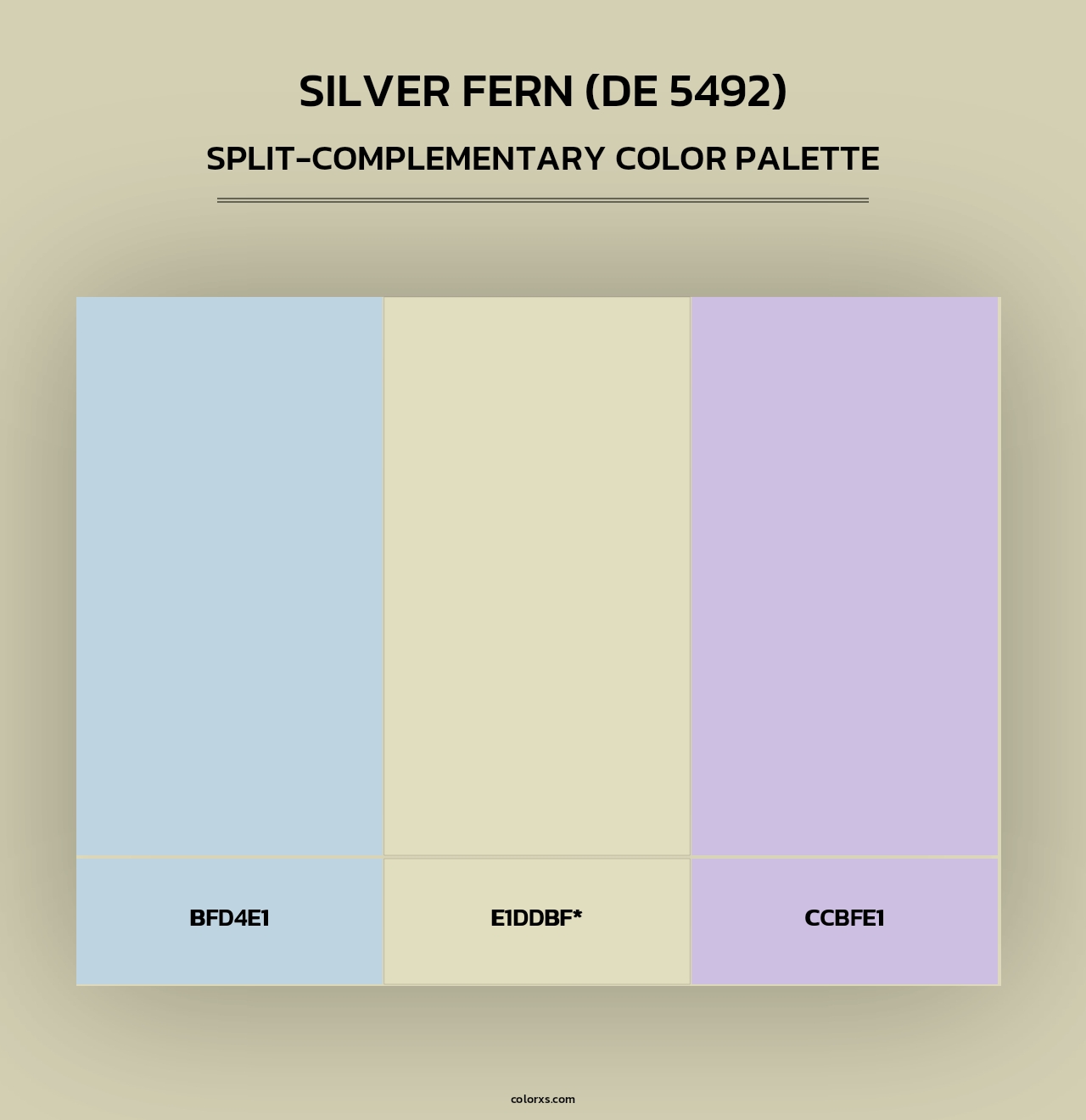 Silver Fern (DE 5492) - Split-Complementary Color Palette