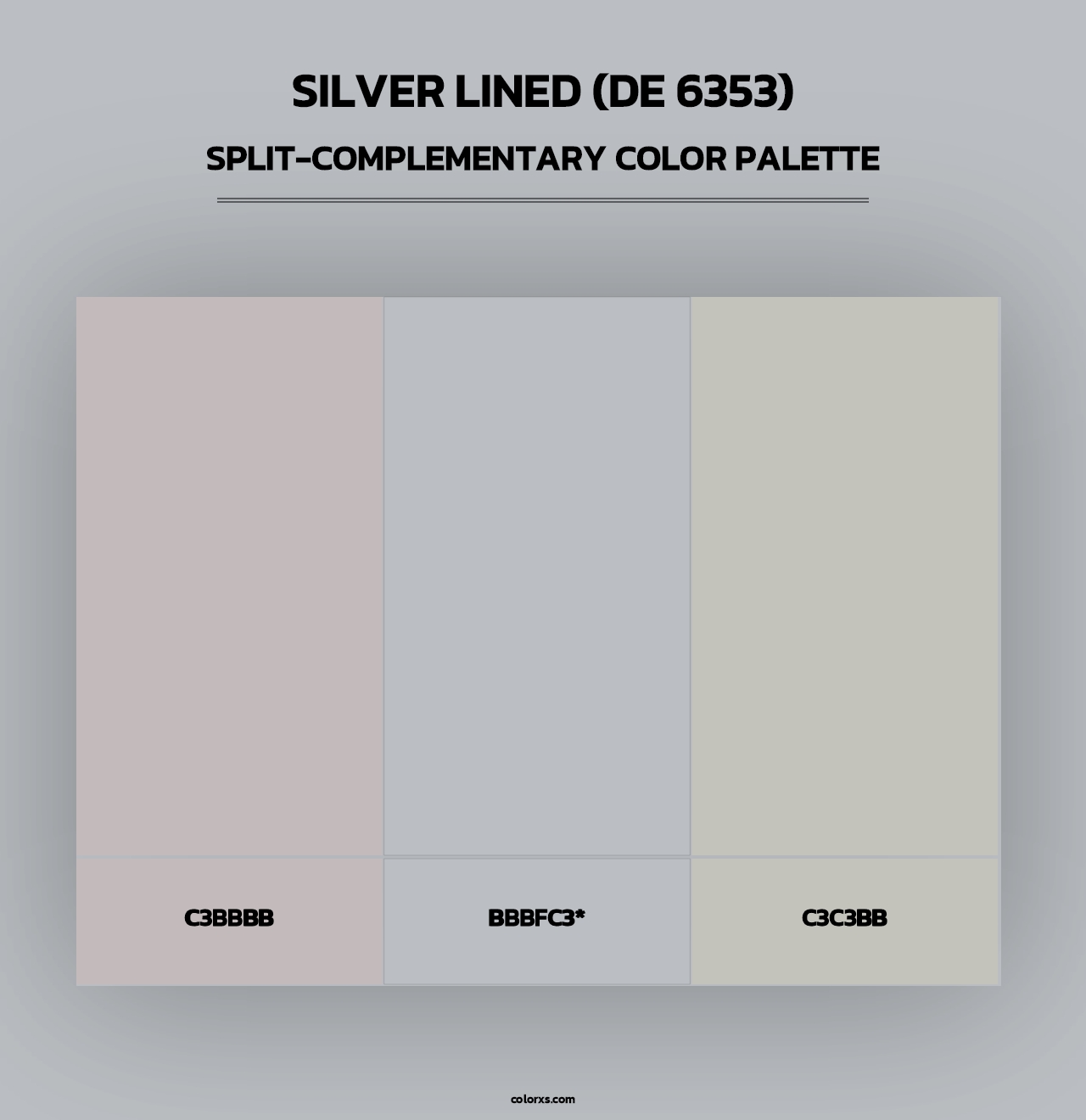 Silver Lined (DE 6353) - Split-Complementary Color Palette