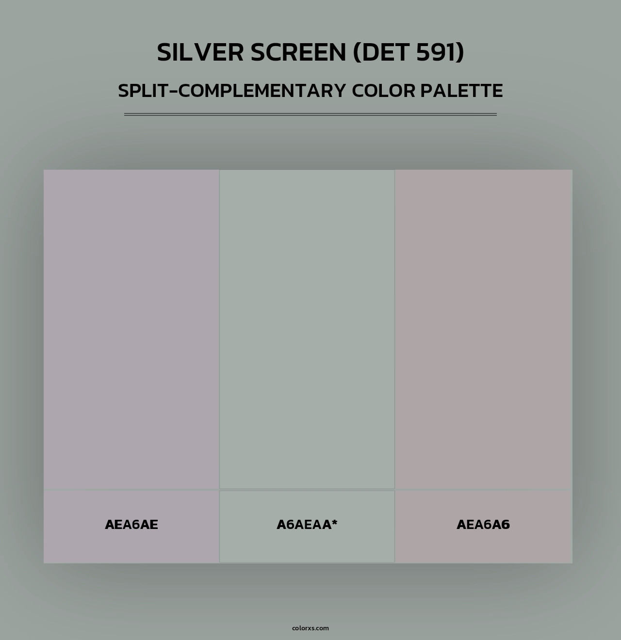 Silver Screen (DET 591) - Split-Complementary Color Palette