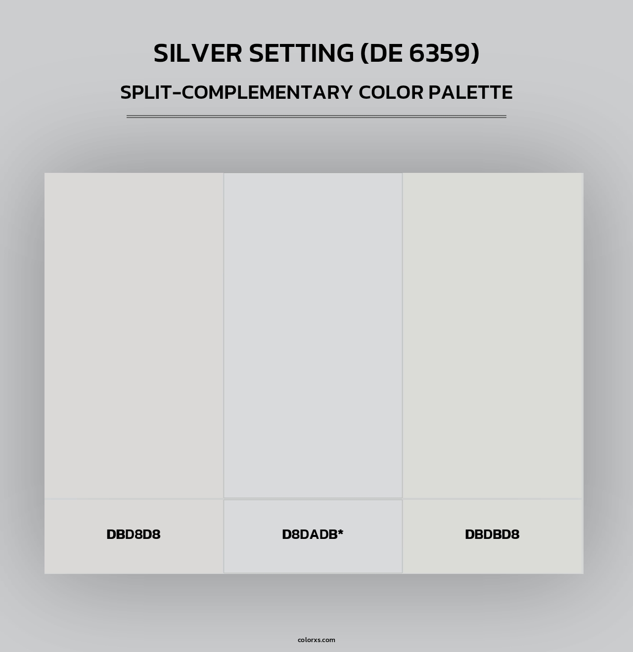 Silver Setting (DE 6359) - Split-Complementary Color Palette