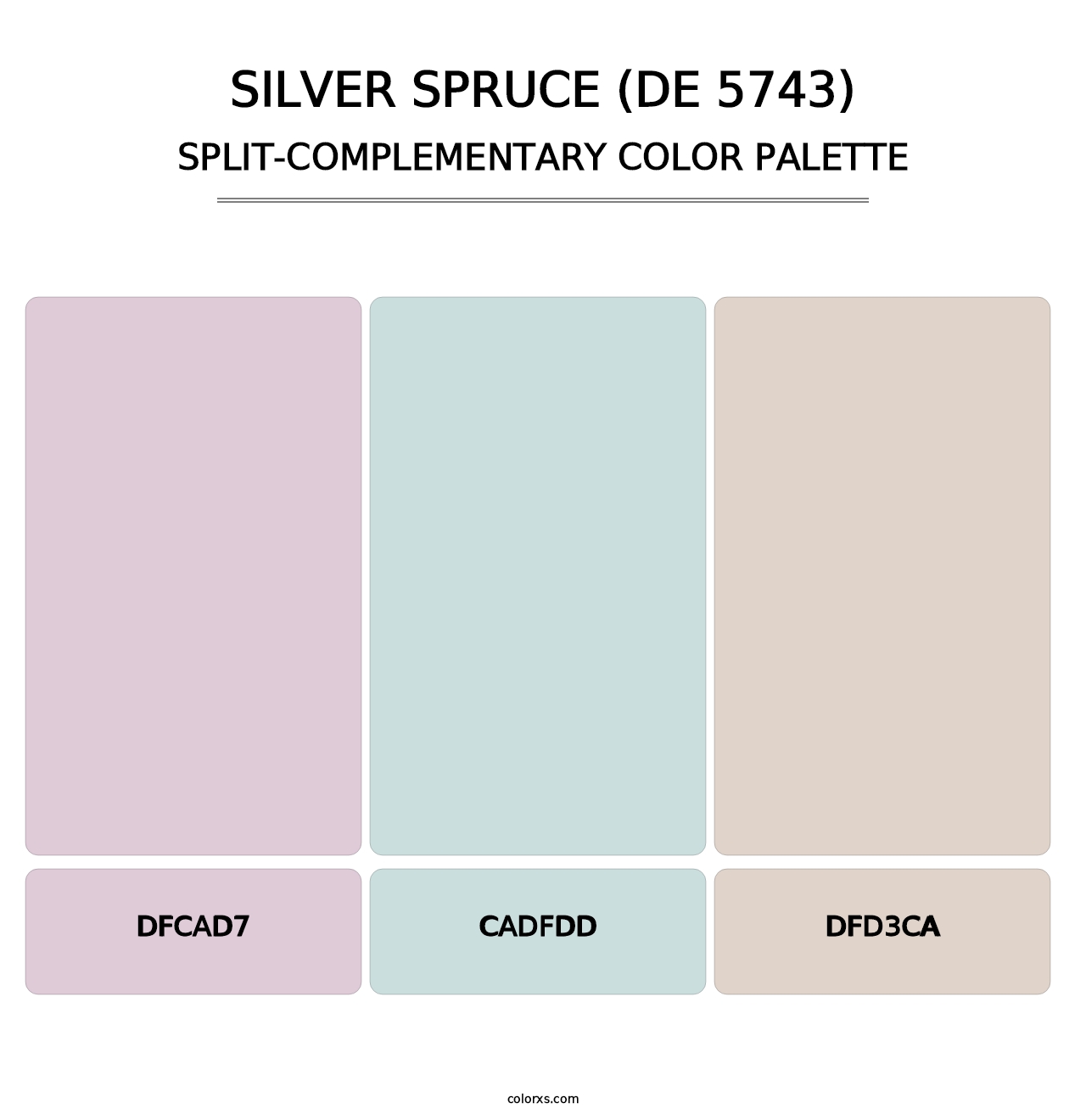 Silver Spruce (DE 5743) - Split-Complementary Color Palette