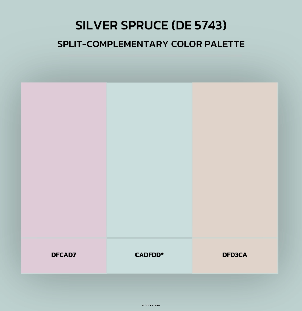 Silver Spruce (DE 5743) - Split-Complementary Color Palette