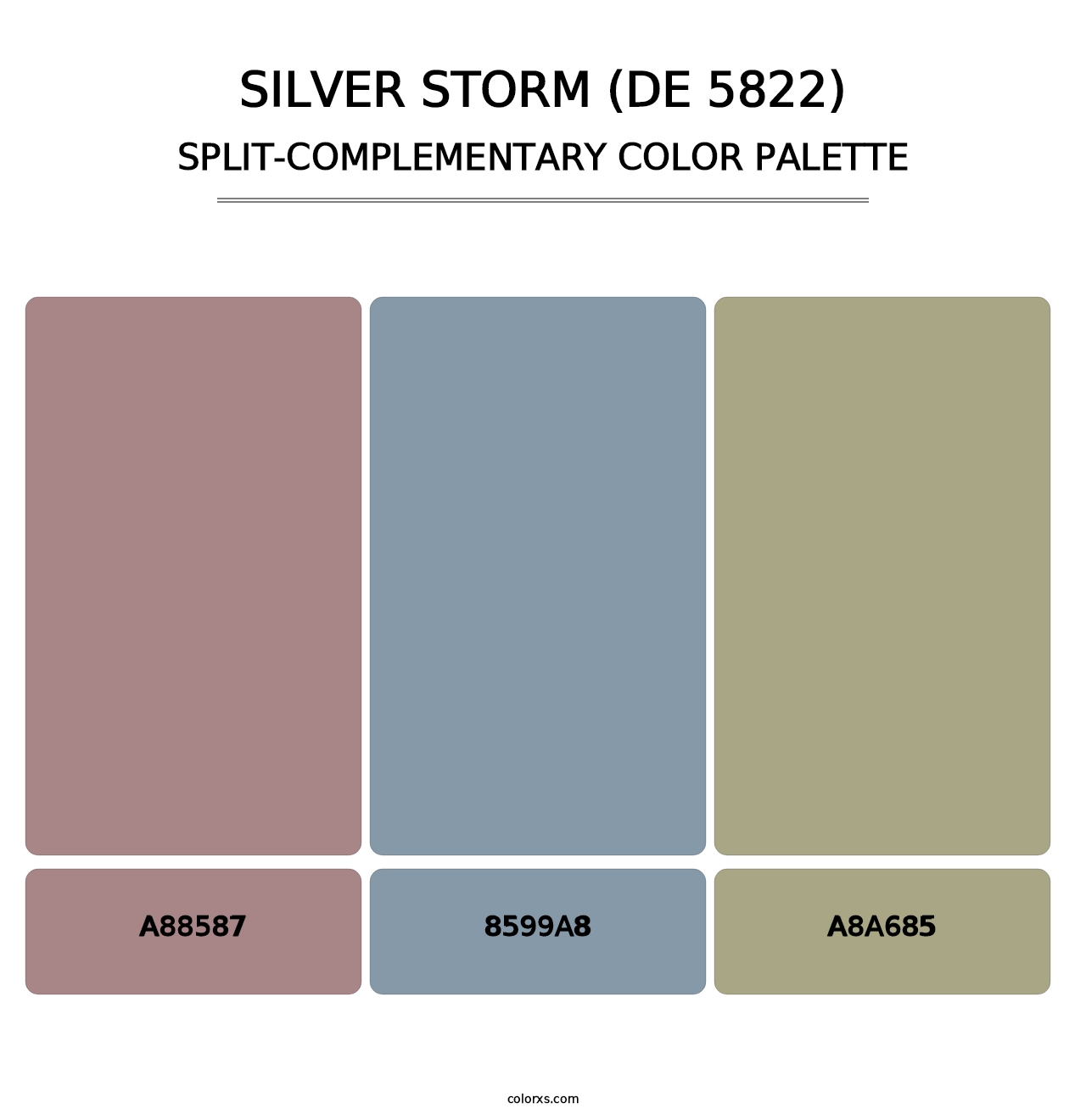 Silver Storm (DE 5822) - Split-Complementary Color Palette