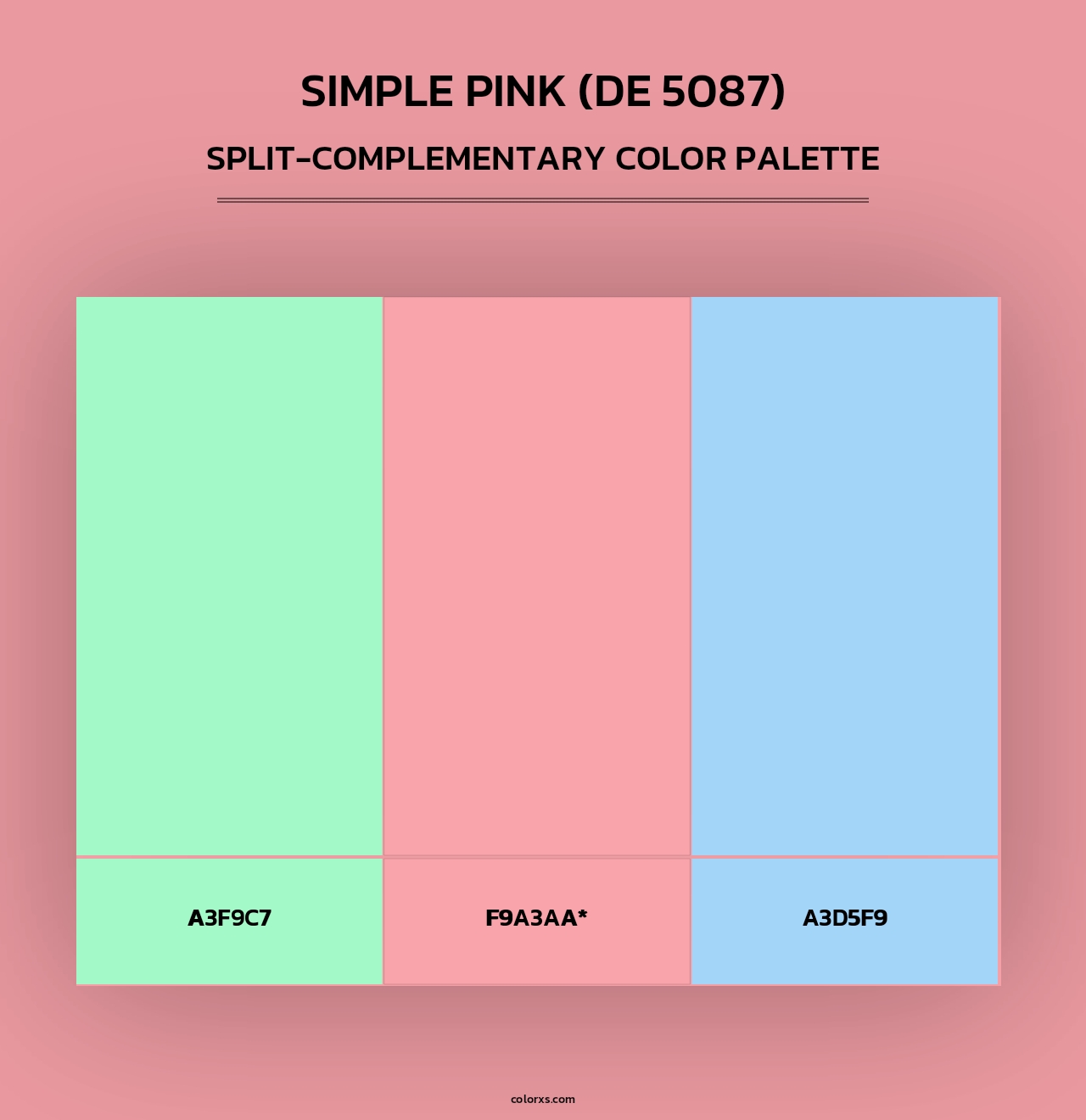 Simple Pink (DE 5087) - Split-Complementary Color Palette