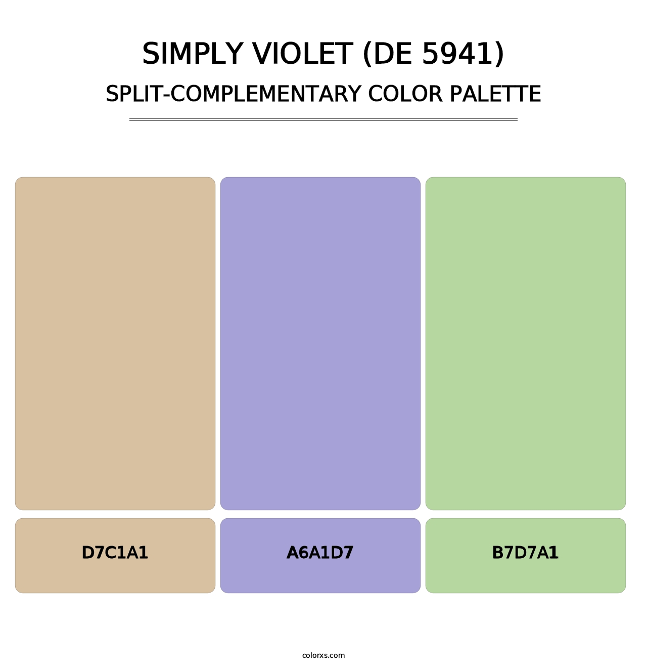 Simply Violet (DE 5941) - Split-Complementary Color Palette
